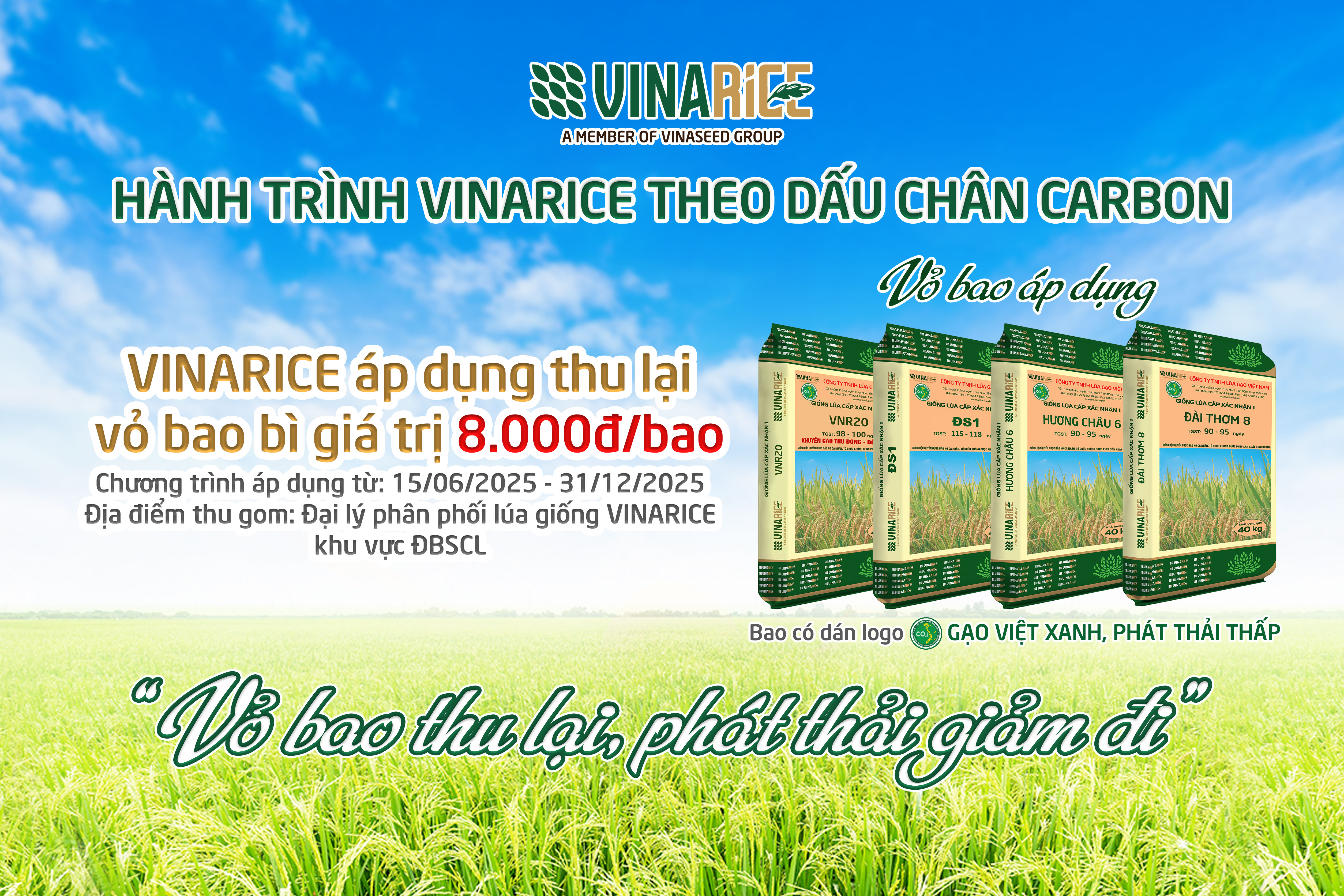 KẾT QUẢ TÍCH CỰC ĐẦU TIÊN TỪ CHIẾN DỊCH “VỎ BAO THU LẠI – PHÁT THẢI GIẢM ĐI”